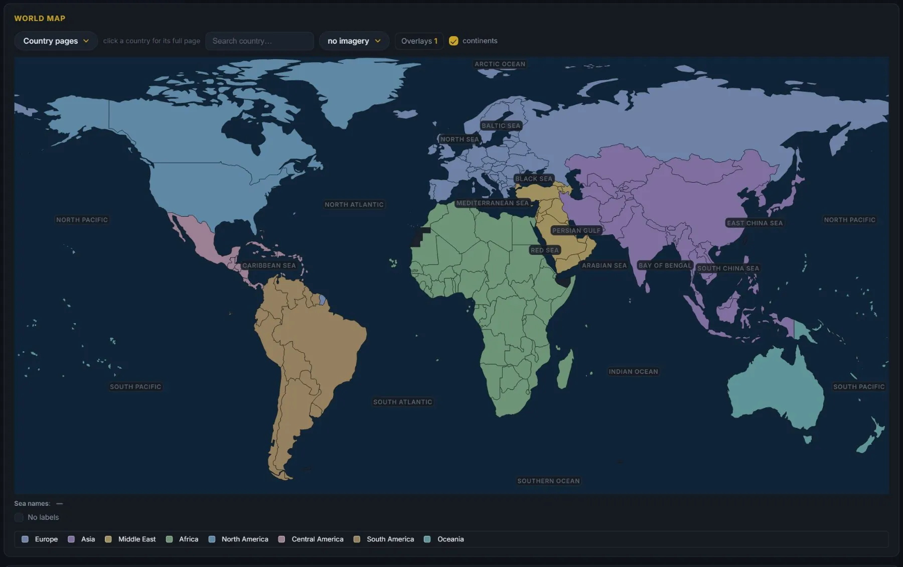 Macro Terminal — world map
